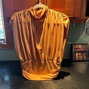Anthropologie Orange Blouse